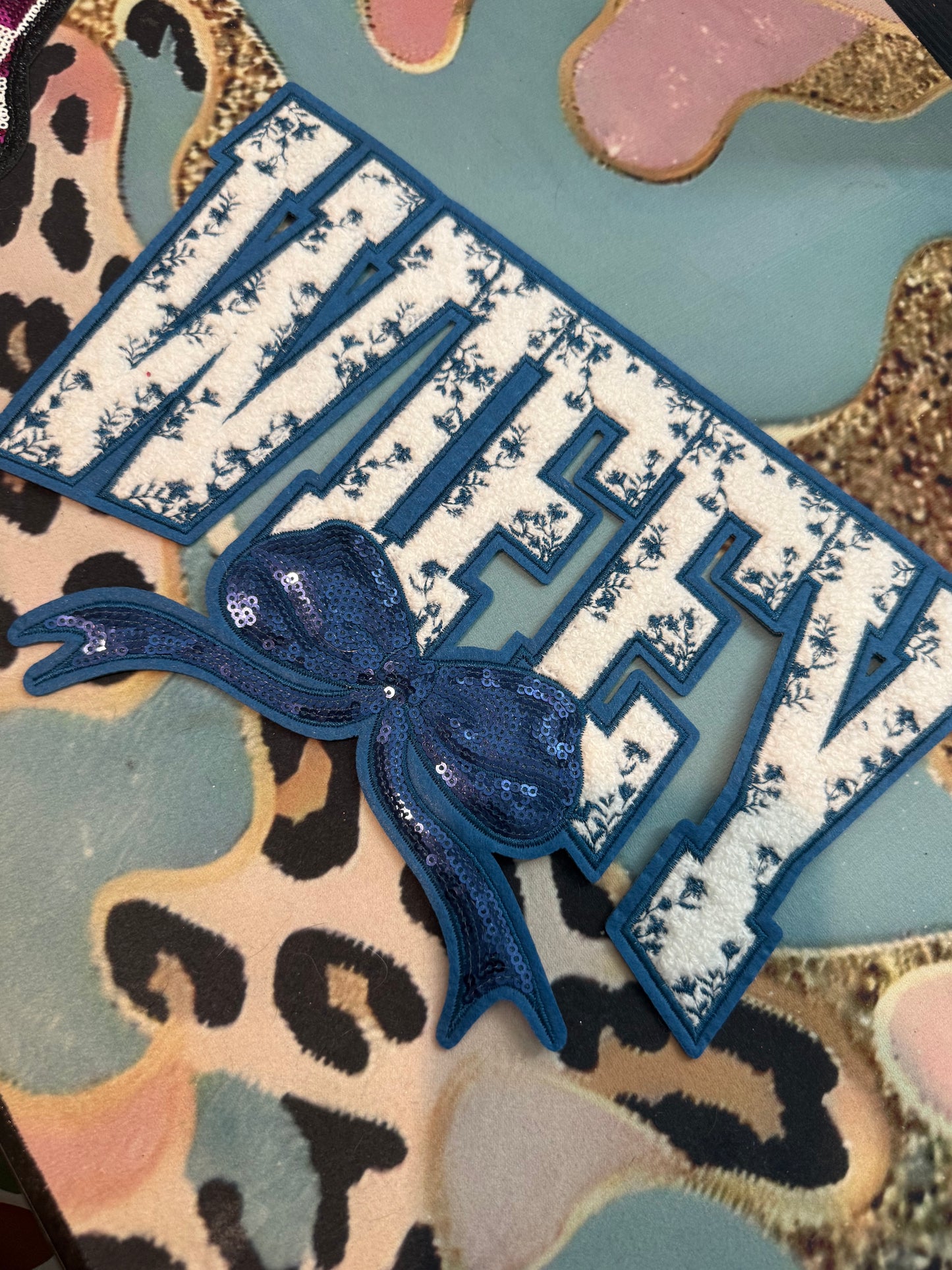 Wifey blue patch
