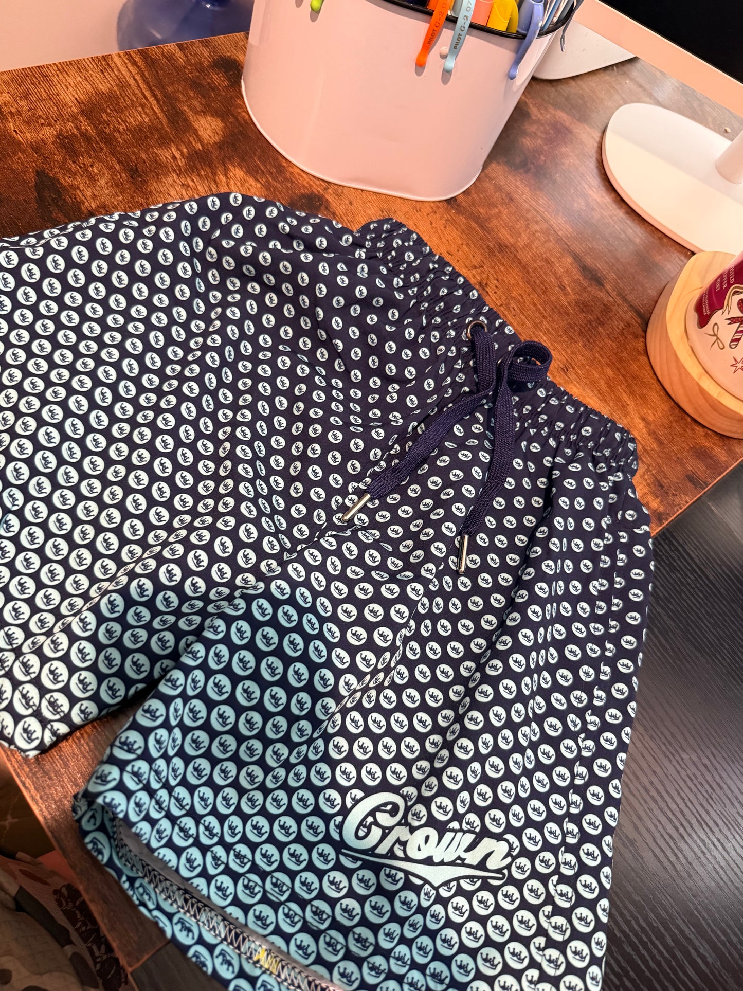 Blue crown shorts
