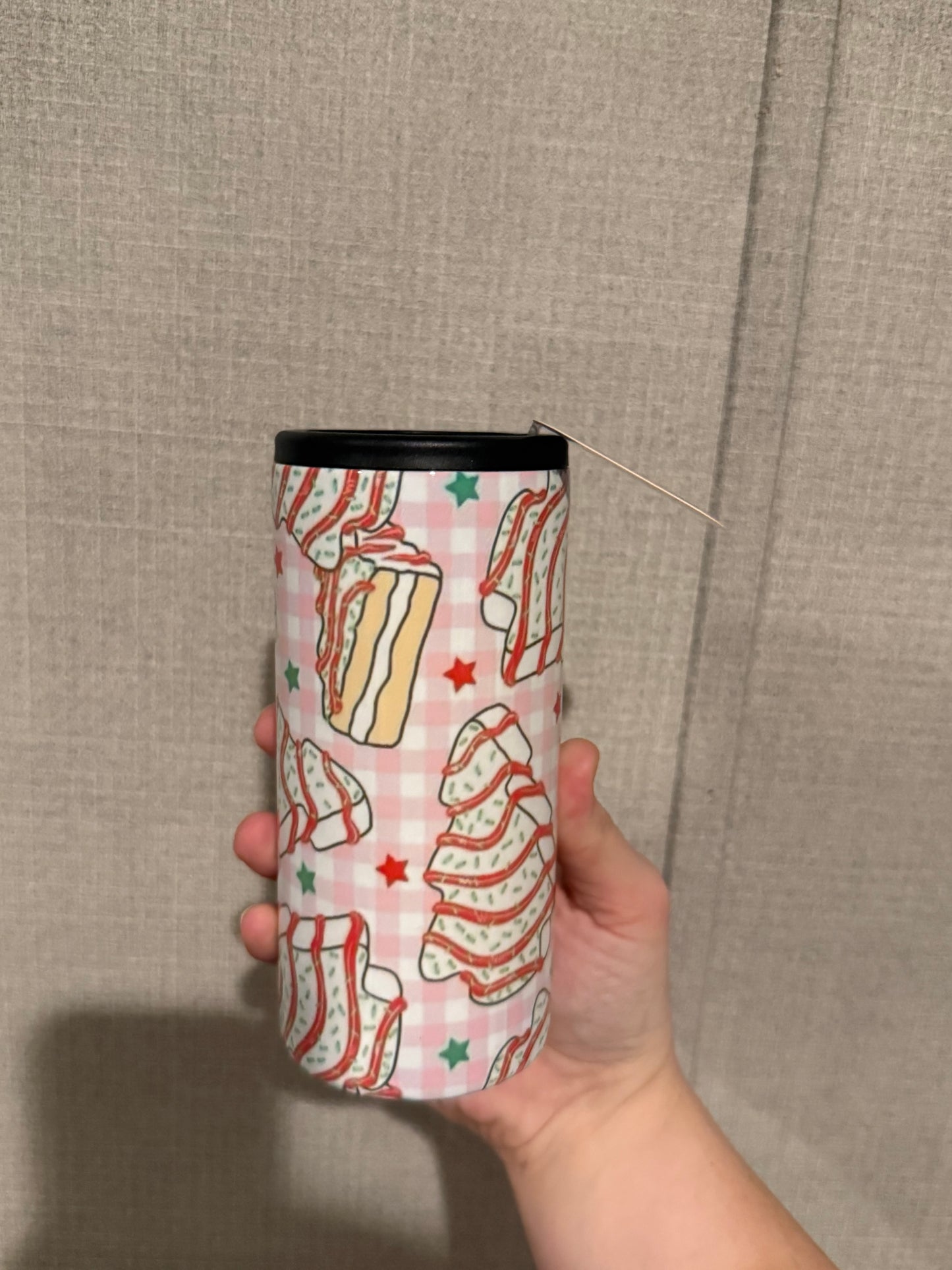 Christmas cake koozie